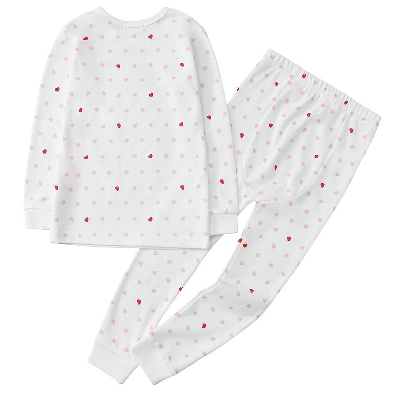 Owlivia 100% Organic Cotton Baby Long Sleeve Pajama Sets, Toddler Boy Girl 2-Piece Sleepwear(3 Years, Pink Heart) - Image 2